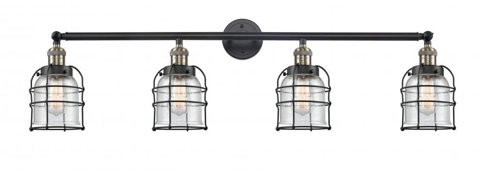 Bell Cage - 4 Light - 42 inch - Black Antique Brass - Bath Vanity Light