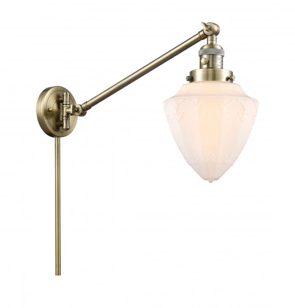 Bullet - 1 Light - 7 inch - Antique Brass - Swing Arm