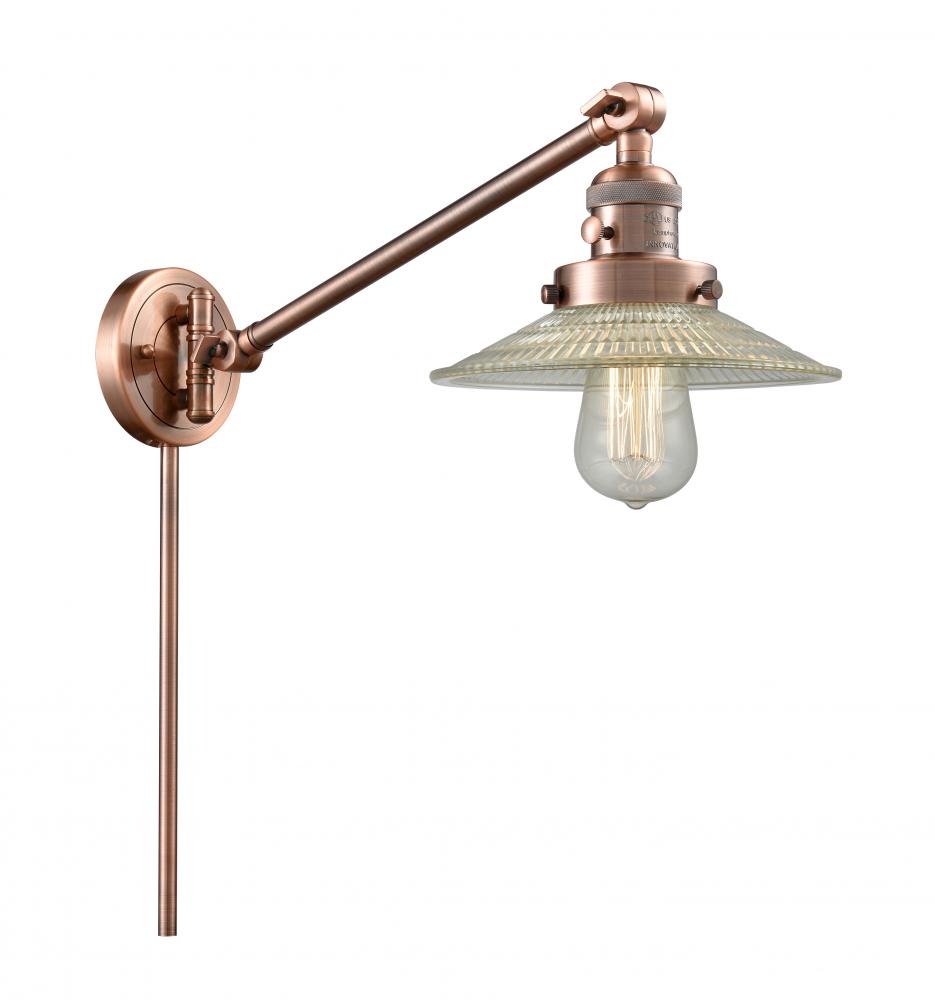 Halophane - 1 Light - 9 inch - Antique Copper - Swing Arm