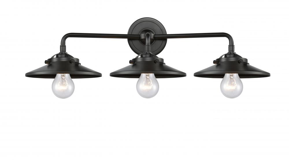 Railroad - 3 Light - 26 inch - Oil Rubbed Bronze - Bath Vanity Light