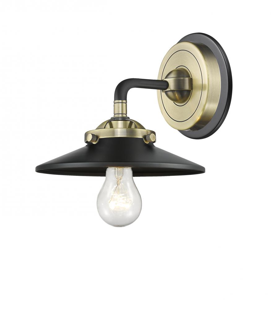 Railroad - 1 Light - 8 inch - Black Antique Brass - Sconce