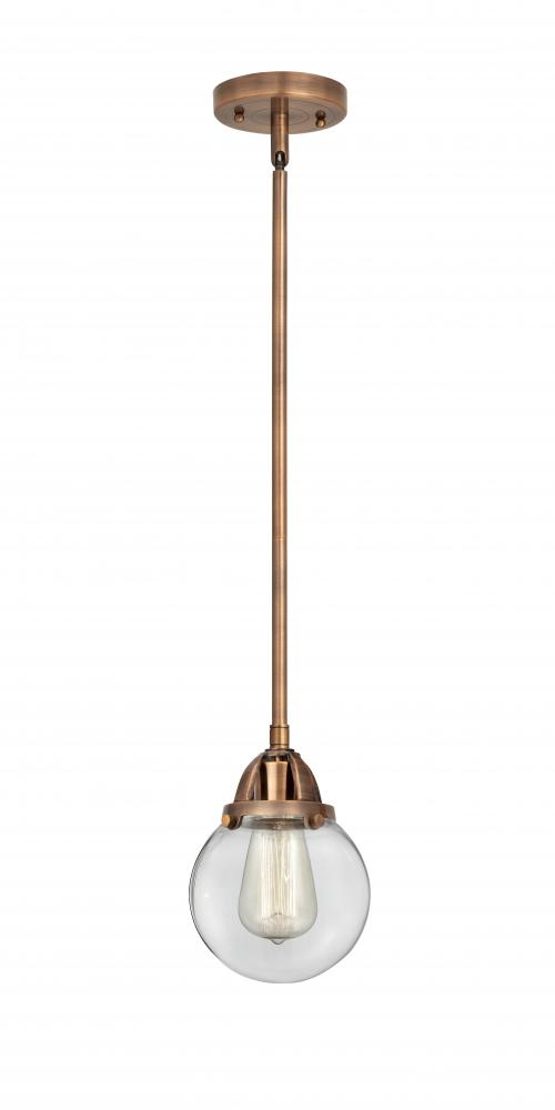 Beacon - 1 Light - 6 inch - Antique Copper - Cord hung - Mini Pendant