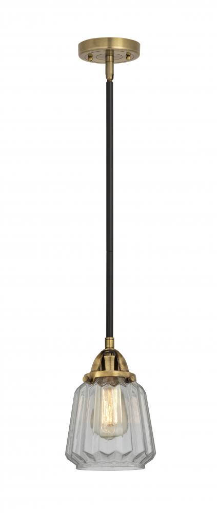 Chatham - 1 Light - 7 inch - Black Antique Brass - Cord hung - Mini Pendant