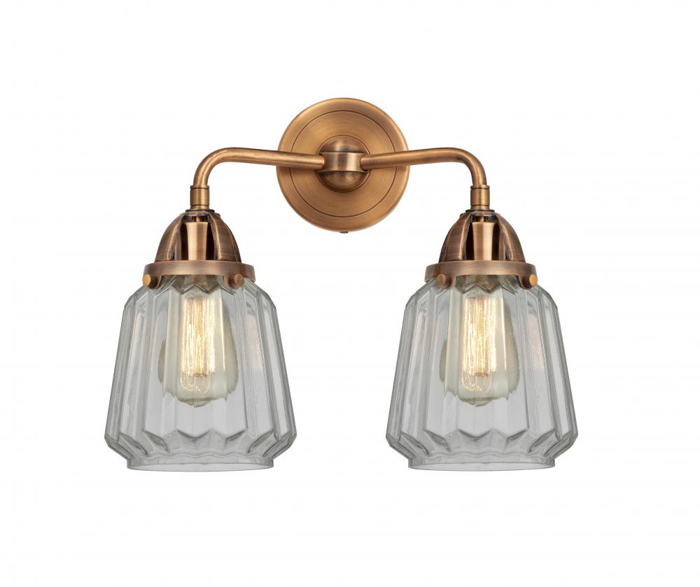 Chatham - 2 Light - 14 inch - Antique Copper - Bath Vanity Light