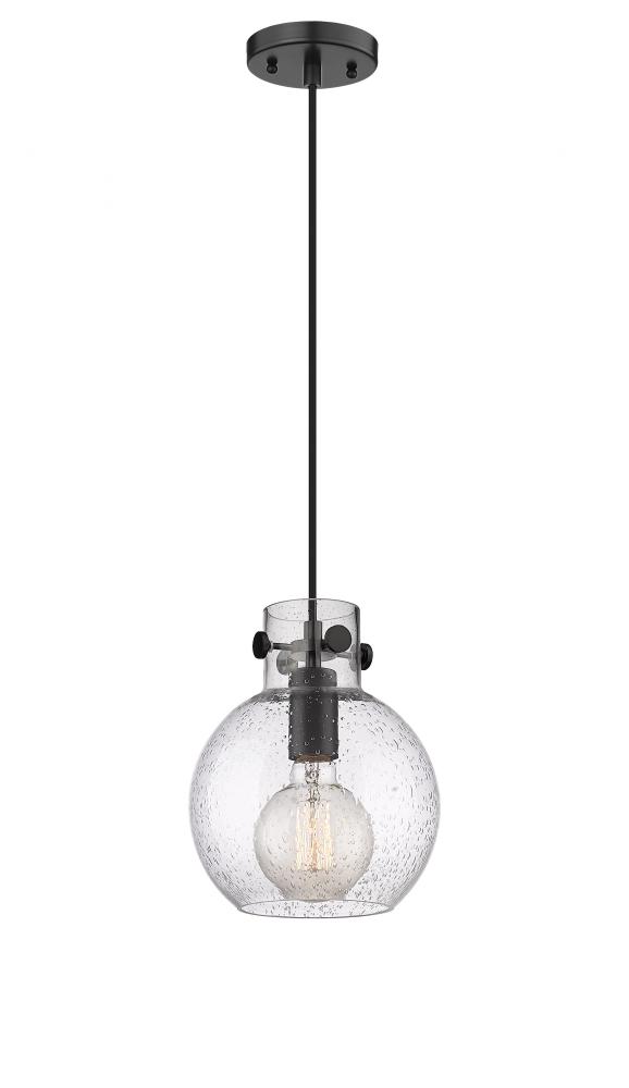 Newton Sphere - 1 Light - 8 inch - Matte Black - Cord hung - Mini Pendant