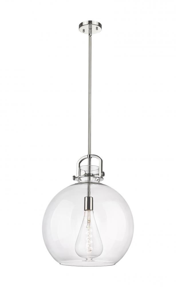 Newton Sphere - 1 Light - 16 inch - Polished Nickel - Pendant