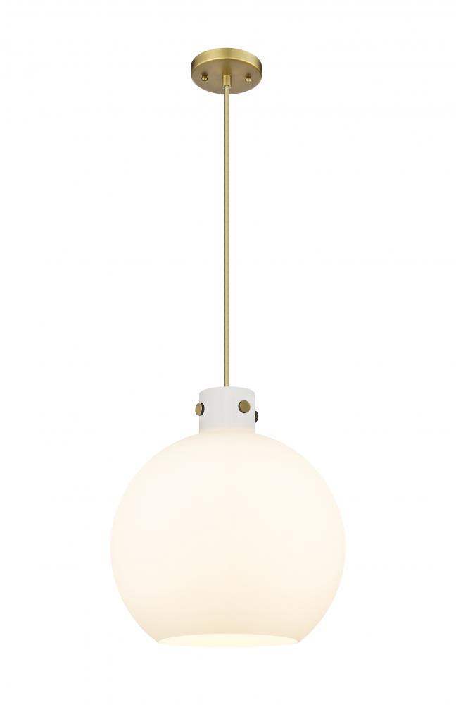 Newton Sphere - 3 Light - 16 inch - Brushed Brass - Cord hung - Pendant