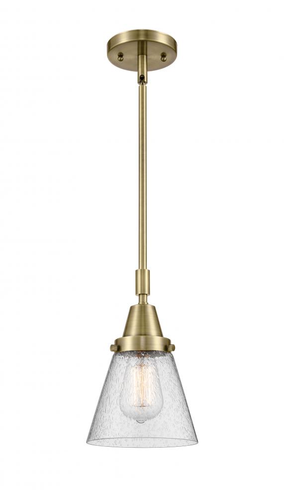 Cone - 1 Light - 6 inch - Antique Brass - Mini Pendant