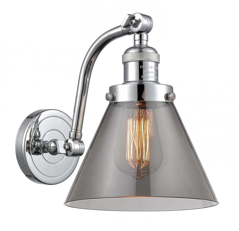 Cone - 1 Light - 8 inch - Polished Chrome - Sconce