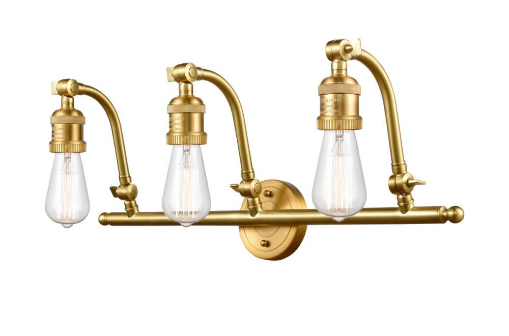 Double Swivel - 3 Light - 26 inch - Satin Gold - Bath Vanity Light