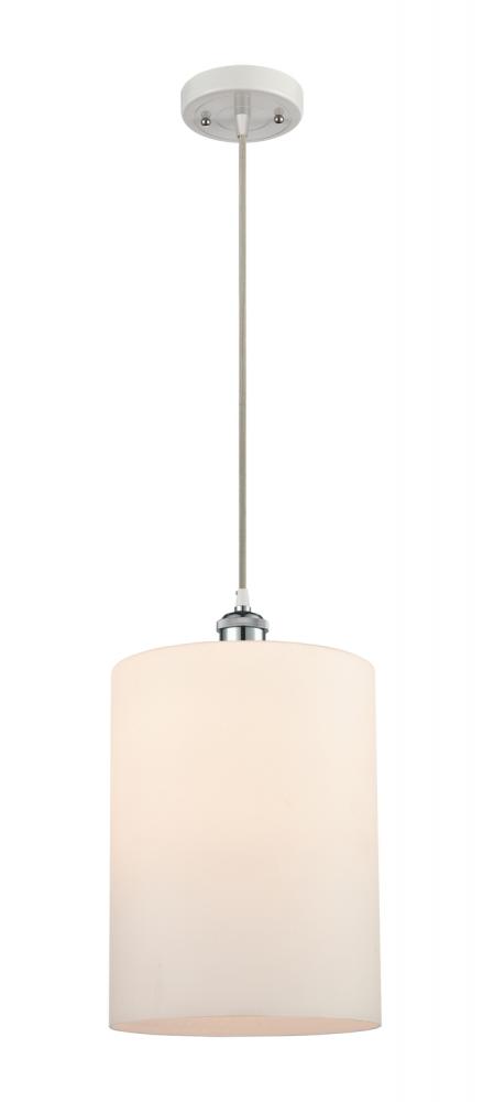 Cobbleskill - 1 Light - 9 inch - White Polished Chrome - Cord hung - Mini Pendant