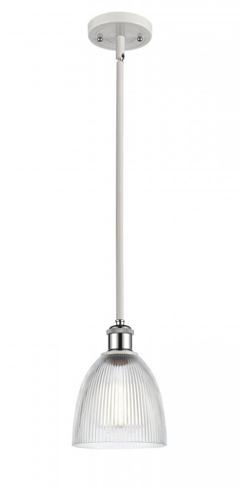 Castile - 1 Light - 6 inch - White Polished Chrome - Mini Pendant