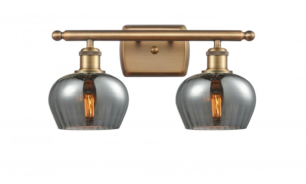 Fenton - 2 Light - 17 inch - Brushed Brass - Bath Vanity Light