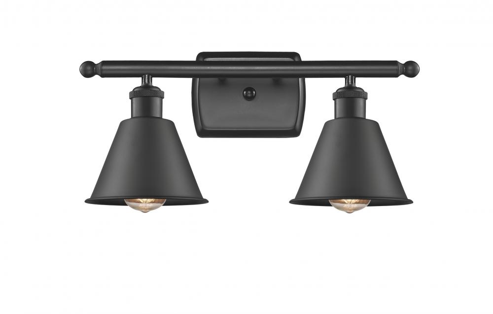 Smithfield - 2 Light - 17 inch - Matte Black - Bath Vanity Light