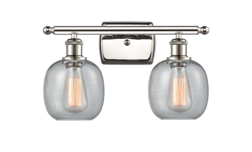 Belfast - 2 Light - 16 inch - Polished Nickel - Bath Vanity Light