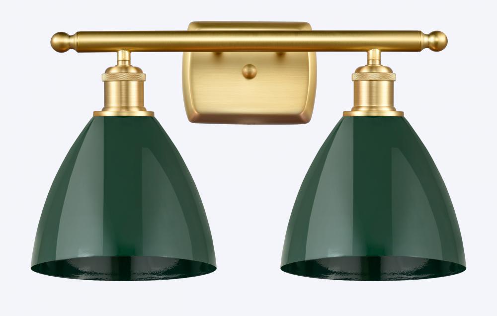 Plymouth - 2 Light - 18 inch - Satin Gold - Bath Vanity Light