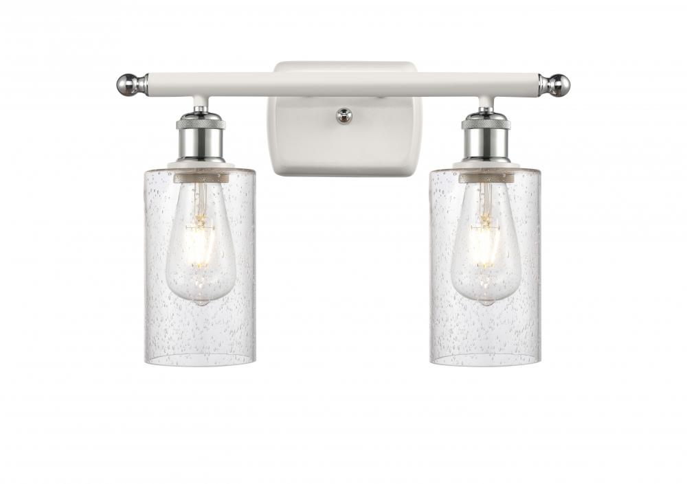 Clymer - 2 Light - 14 inch - White Polished Chrome - Bath Vanity Light