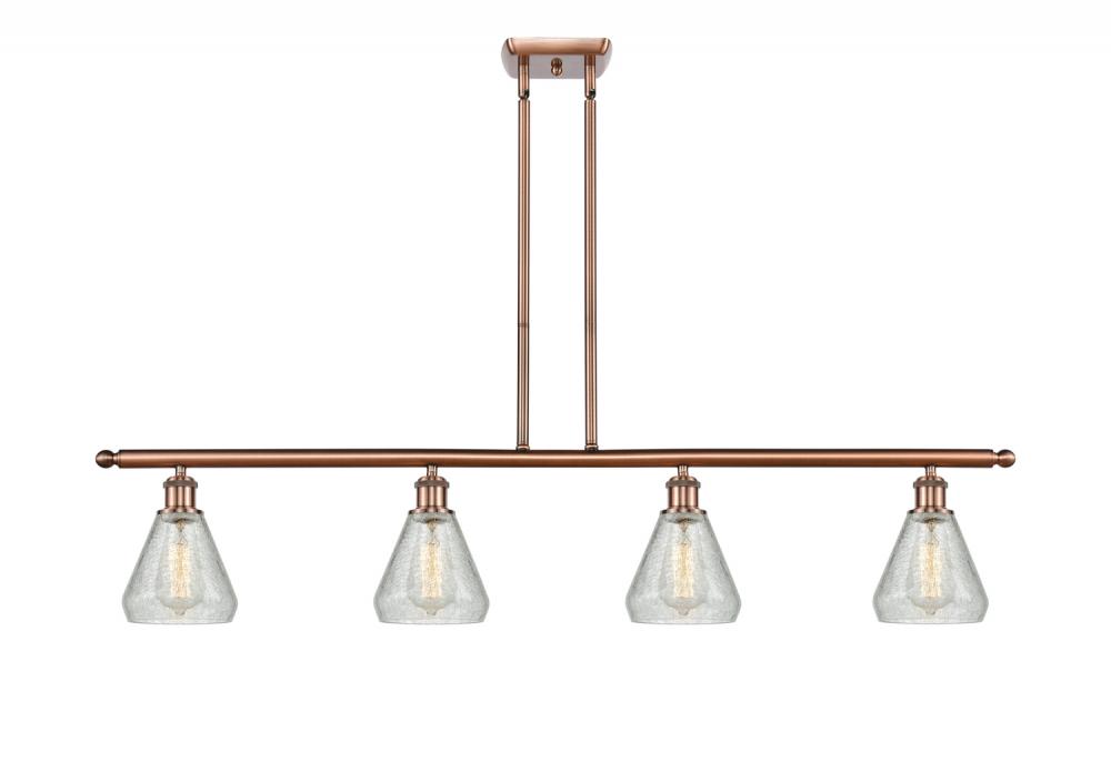 Conesus - 4 Light - 48 inch - Antique Copper - Cord hung - Island Light