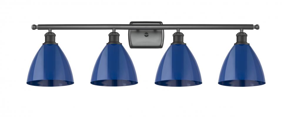 Plymouth - 4 Light - 38 inch - Matte Black - Bath Vanity Light