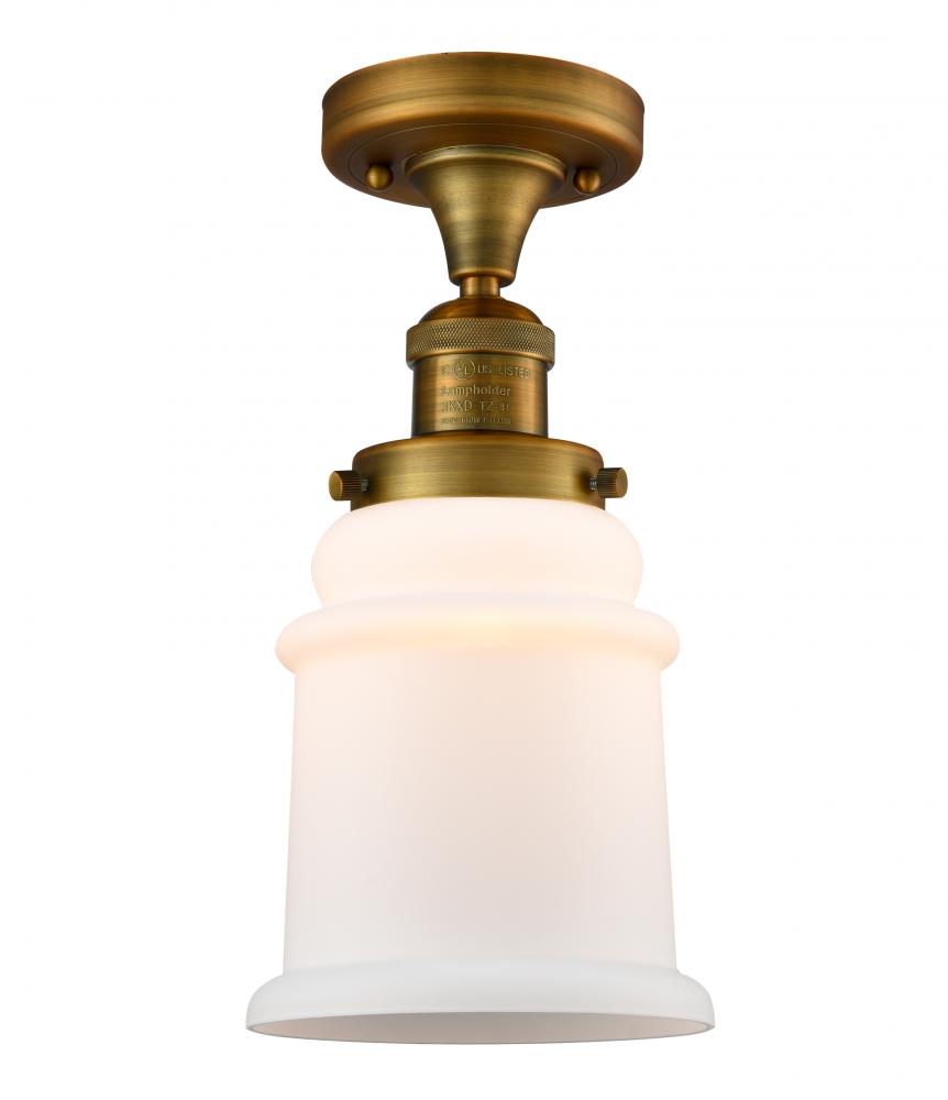 Canton - 1 Light - 6 inch - Brushed Brass - Semi-Flush Mount