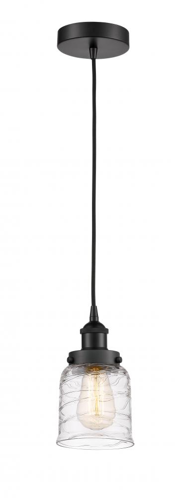 Bell - 1 Light - 5 inch - Matte Black - Cord hung - Mini Pendant