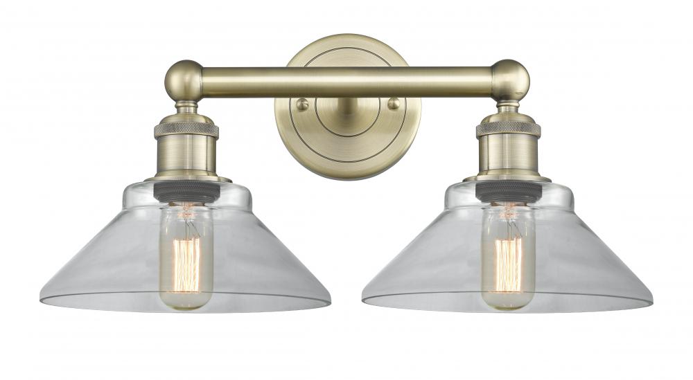 Orwell - 2 Light - 17 inch - Antique Brass - Bath Vanity Light