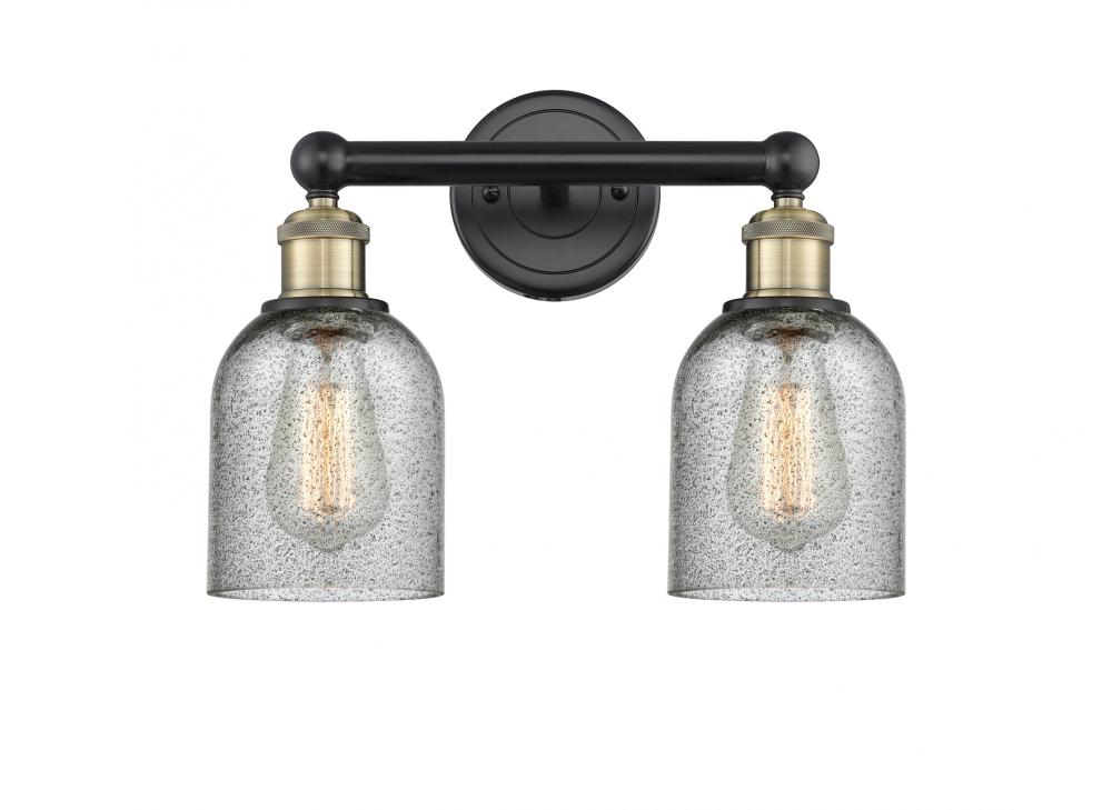 Caledonia - 2 Light - 14 inch - Black Antique Brass - Bath Vanity Light