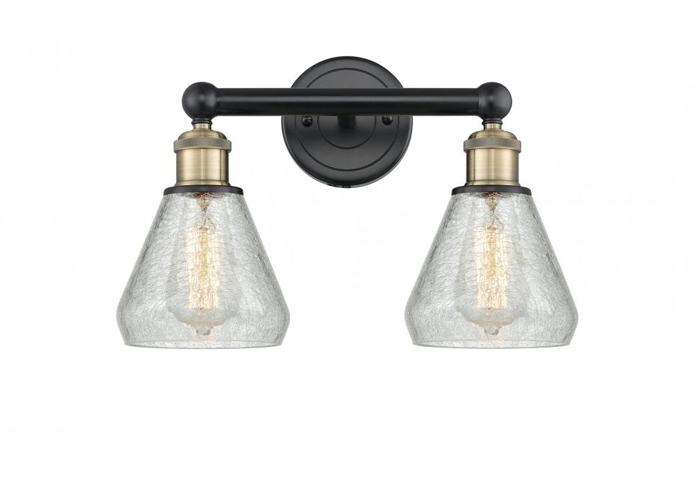 Conesus - 2 Light - 15 inch - Black Antique Brass - Bath Vanity Light