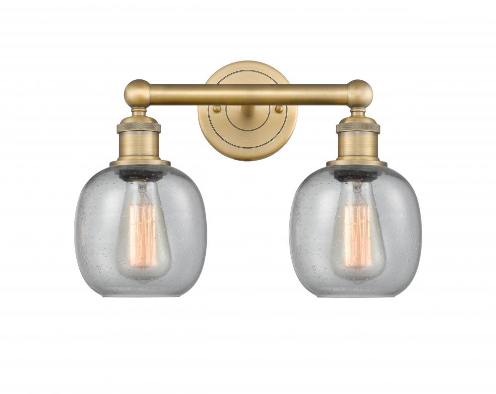 Belfast - 2 Light - 15 inch - Brushed Brass - Bath Vanity Light