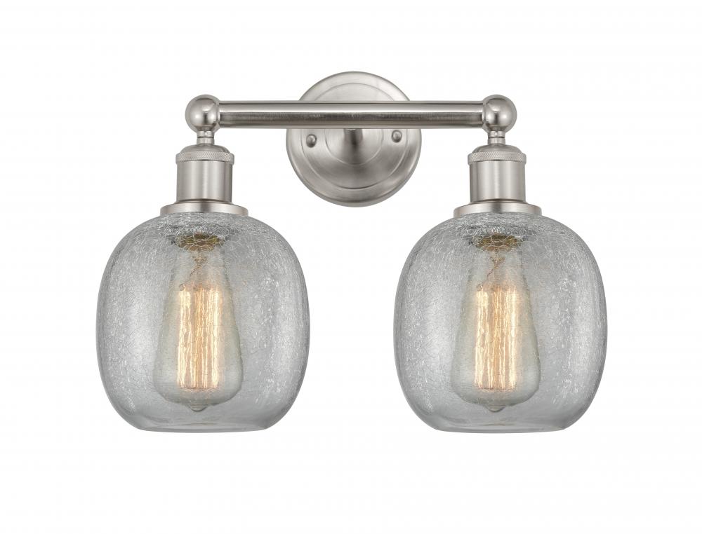 Belfast - 2 Light - 15 inch - Brushed Satin Nickel - Bath Vanity Light