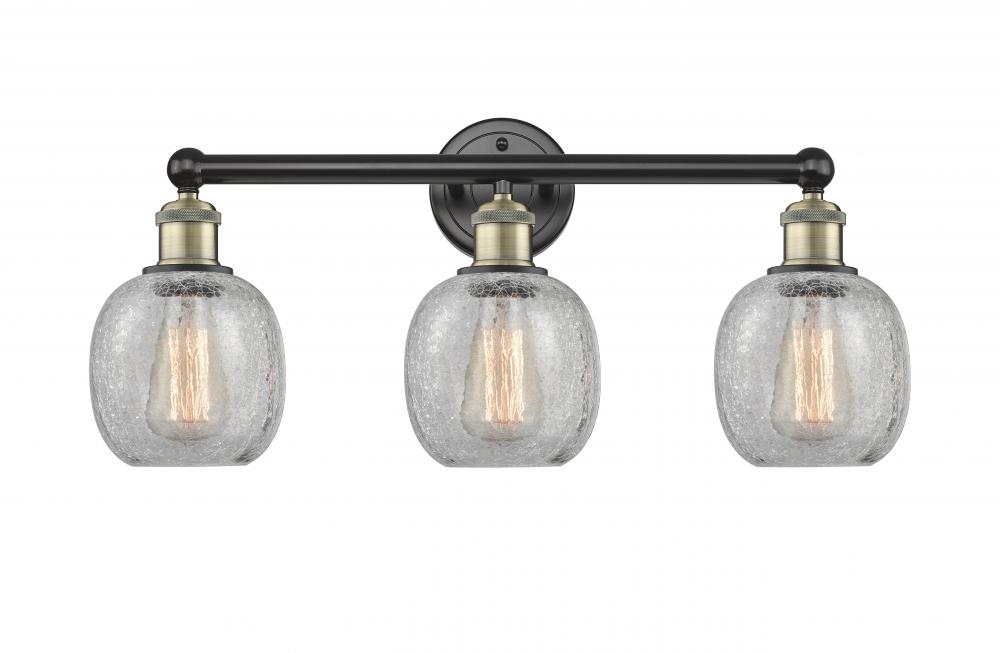 Belfast - 3 Light - 24 inch - Black Antique Brass - Bath Vanity Light