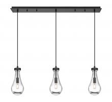 Innovations Lighting 123-451-1P-BK-G451-5CL - Owego - 3 Light - 37 inch - Matte Black - Linear Pendant