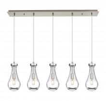 Innovations Lighting 125-451-1P-SN-G451-5CL - Owego - 5 Light - 37 inch - Brushed Satin Nickel - Linear Pendant