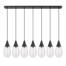 Innovations Lighting 127-450-1P-BK-G450-6SCL - Malone - 7 Light - 50 inch - Matte Black - Linear Pendant