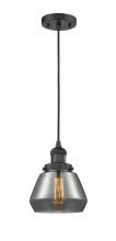 Innovations Lighting 201C-BK-G173 - Fulton - 1 Light - 7 inch - Matte Black - Cord hung - Mini Pendant