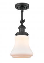 Innovations Lighting 201F-BK-G191 - Bellmont - 1 Light - 6 inch - Matte Black - Semi-Flush Mount