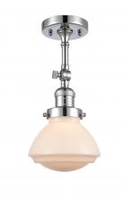 Innovations Lighting 201F-PC-G321 - Olean - 1 Light - 7 inch - Polished Chrome - Semi-Flush Mount