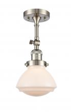 Innovations Lighting 201F-SN-G321 - Olean - 1 Light - 7 inch - Brushed Satin Nickel - Semi-Flush Mount