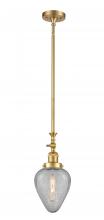 Innovations Lighting 206-SG-G165 - Geneseo - 1 Light - 7 inch - Satin Gold - Stem Hung - Mini Pendant