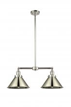 Innovations Lighting 209-PN-M10-PN - Briarcliff - 2 Light - 21 inch - Polished Nickel - Stem Hung - Island Light