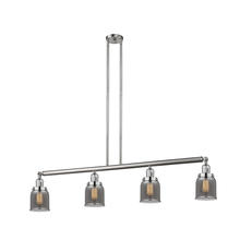 Innovations Lighting 214-SN-G53 - Bell - 4 Light - 50 inch - Brushed Satin Nickel - Stem Hung - Island Light