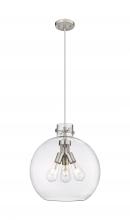 Innovations Lighting 410-3PL-SN-G410-16CL - Newton Sphere - 3 Light - 16 inch - Satin Nickel - Cord hung - Pendant