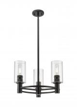 Innovations Lighting 434-3CR-BK-G434-7SDY - Crown Point - 3 Light - 18 inch - Matte Black - Pendant