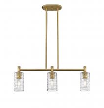 Innovations Lighting 434-3I-BB-G434-7CL - Crown Point - 3 Light - 31 inch - Brushed Brass - Island Light