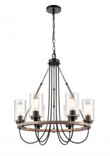 Innovations Lighting 442-6CR-BK-G4424 - Paladin - 6 Light - 25 inch - Matte Black - Chain Hung - Chandelier