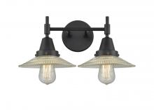 Innovations Lighting 447-2W-BK-G2 - Halophane - 2 Light - 18 inch - Matte Black - Bath Vanity Light