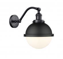 Innovations Lighting 515-1W-BK-HFS-81-BK - Hampden - 1 Light - 9 inch - Matte Black - Sconce