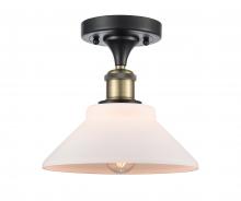 Innovations Lighting 516-1C-BAB-G131 - Orwell - 1 Light - 8 inch - Black Antique Brass - Semi-Flush Mount