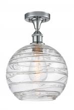 Innovations Lighting 516-1C-PC-G1213-10 - Athens Deco Swirl - 1 Light - 10 inch - Polished Chrome - Semi-Flush Mount