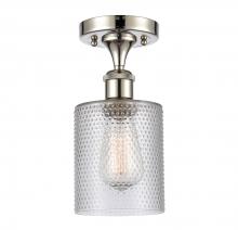 Innovations Lighting 516-1C-PN-G112 - Cobbleskill - 1 Light - 5 inch - Polished Nickel - Semi-Flush Mount